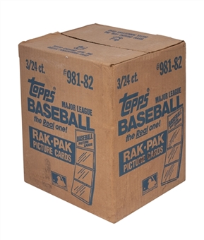 1982 Topps Baseball Unopened Rack Pack Case - 3 Boxes/24 Packs - Possible Cal Ripken Jr Rookie Cards